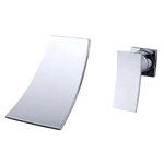 Brass Wall Mounted Bathroom Faucet single Handle Mixer