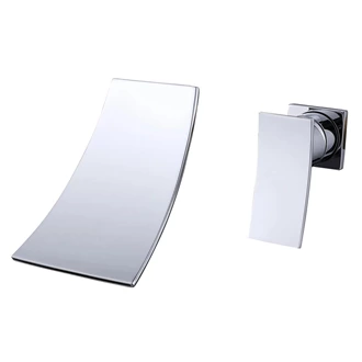 Brass Wall Mounted Bathroom Faucet single Handle Mixer
