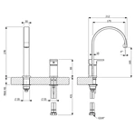 Widespread lavatory faucet Basin faucet bathroom taps