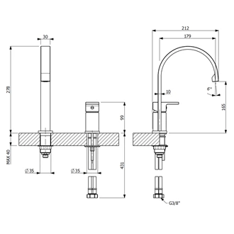 Widespread lavatory faucet Basin faucet bathroom taps
