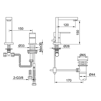Widespread sink faucet Basin faucet bathroom taps