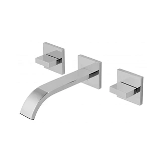 Wall Mounted Bathroom Sink Faucet Basin Tap with dual handle