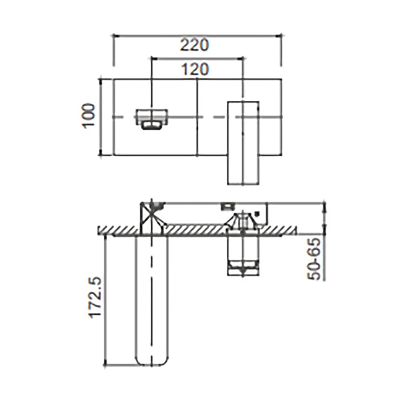 Wall Mount Basin Tap Brass Bathroom Faucet