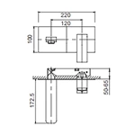 Wall Mount Basin Tap Brass Bathroom Faucet