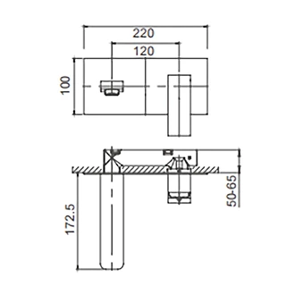 Wall Mount Basin Tap Brass Bathroom Faucet