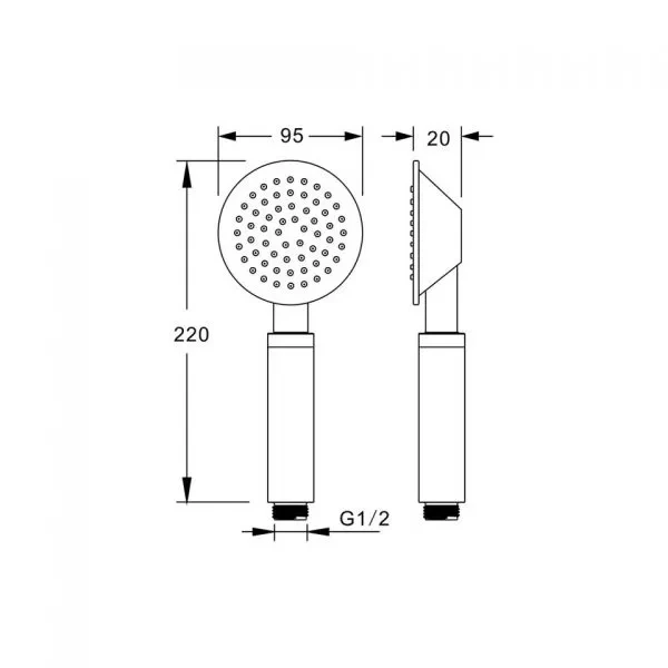 Hand Shower head Brass water softener shower head