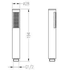 Chrome shower head high pressure handheld shower head