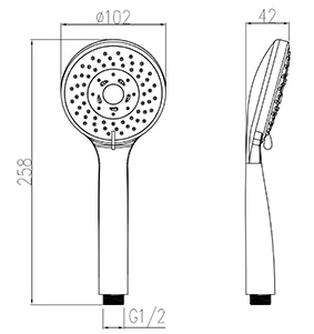 ABS best high pressure handheld shower head