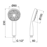 ABS shower head hand shower water softener