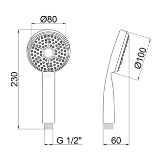 ABS shower head hand shower water softener