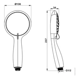 ABS hand held shower head adjustable shower head