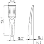 Hand shower head ABS shower water softener shower head