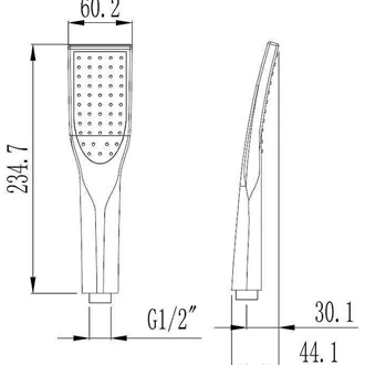 Hand shower head ABS shower water softener shower head