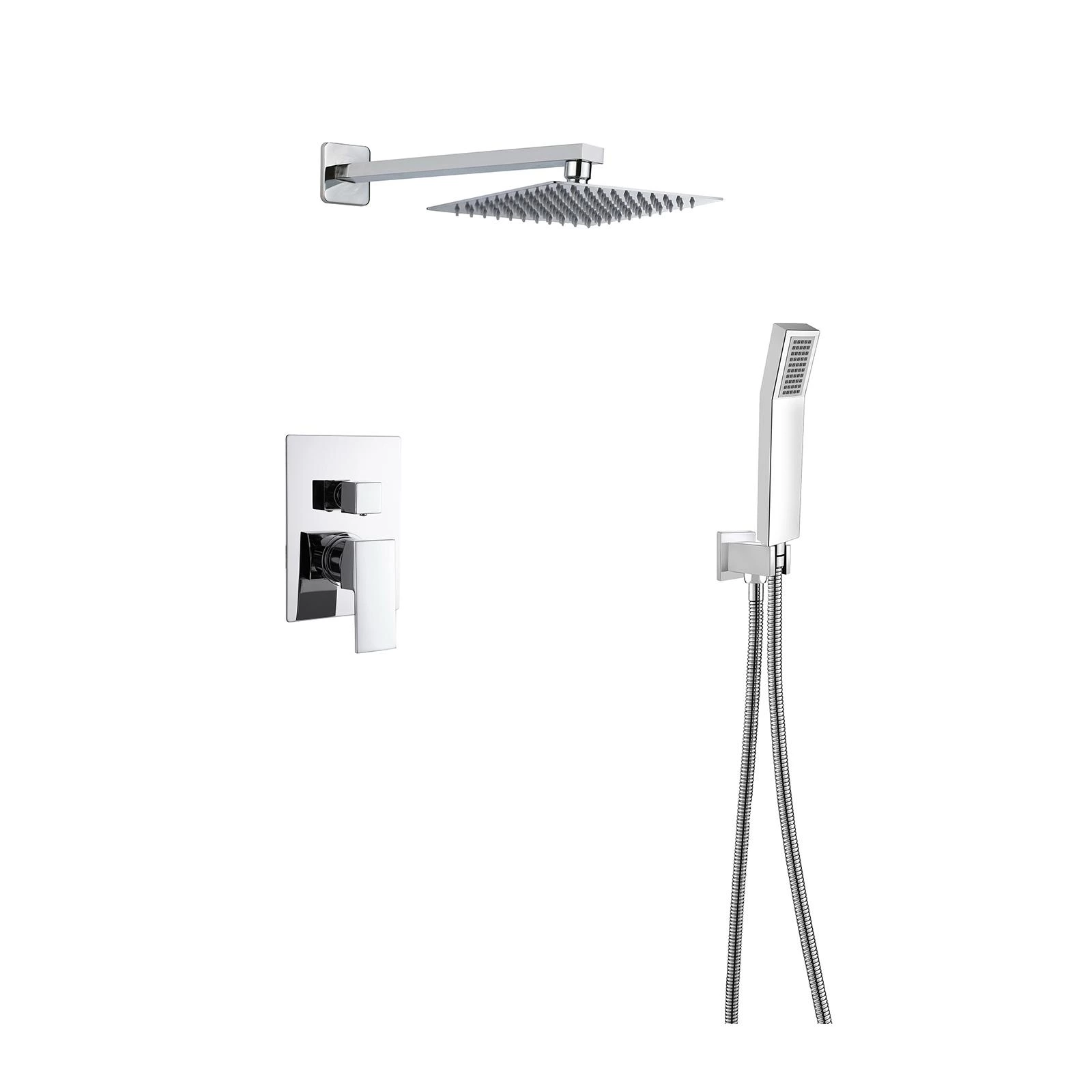 Concealed shower set shower mixer set Chrome shower head