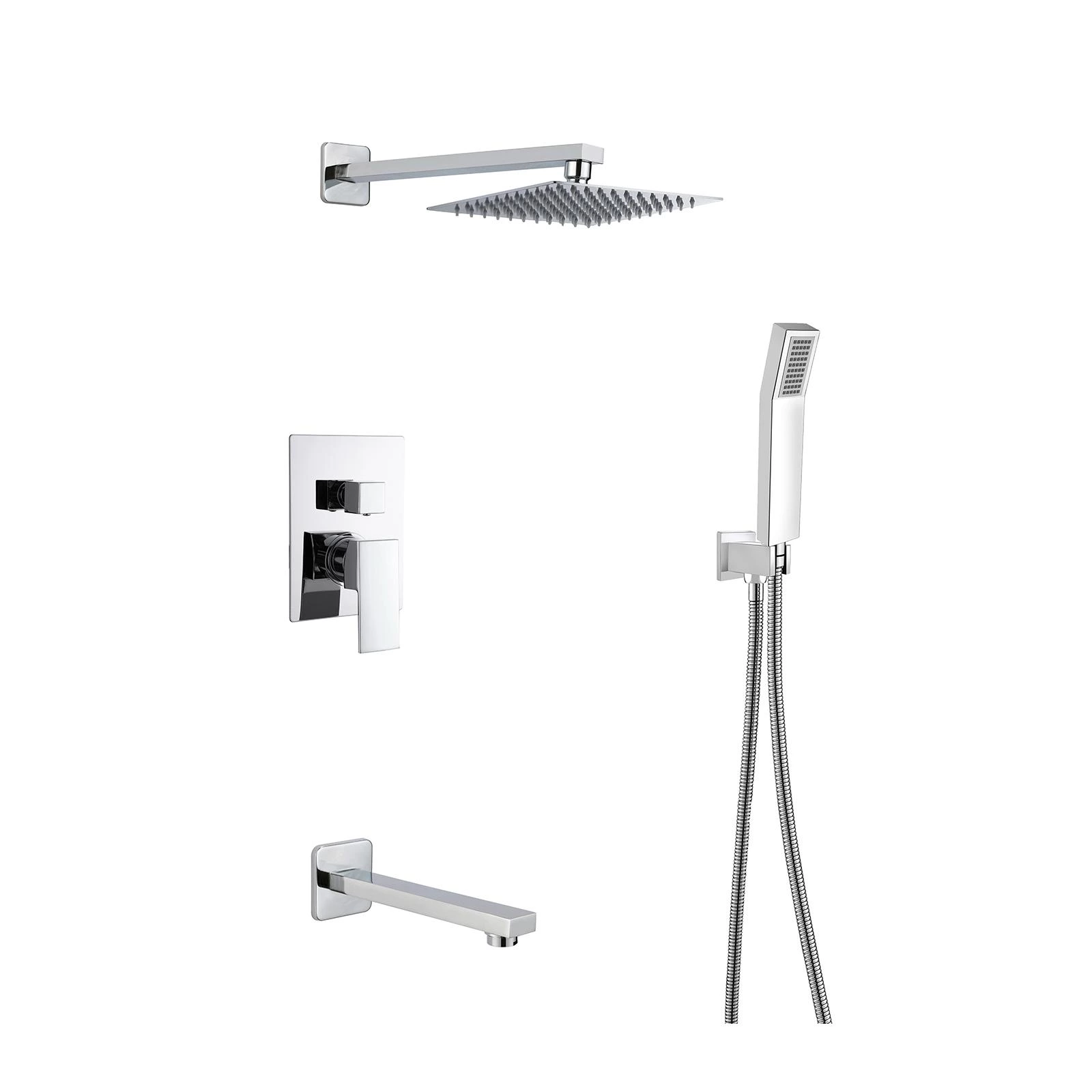 Concealed shower set wall mounted shower set rainshower shower head