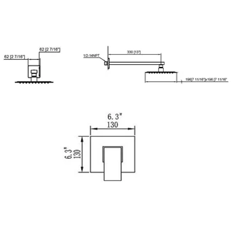 Concealed shower set rain shower set shower kit mixer set