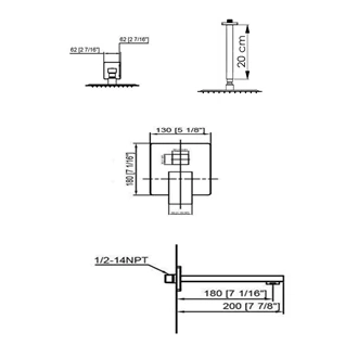 Ceiling mounted shower Concealed shower set shower and bath tap sets