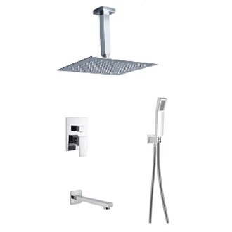 Concealed shower system shower tap set handheld and shower head combo