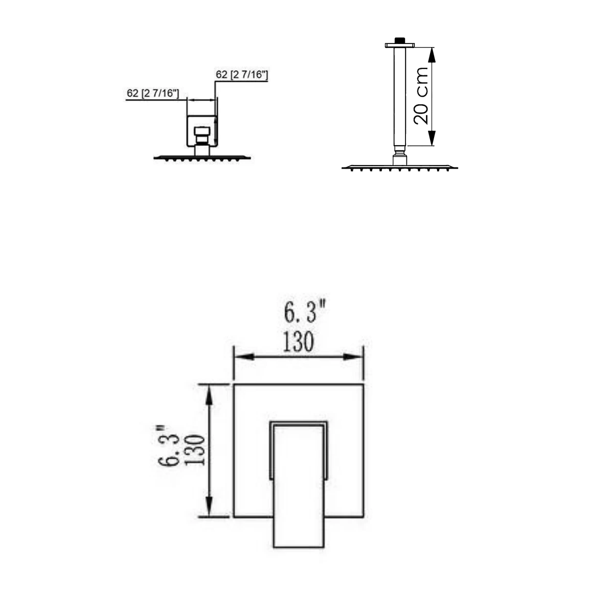 Concealed shower system handheld and shower and bath tap sets