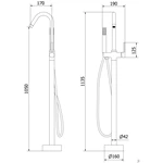 Free standing bathtub faucet bathtub mixer