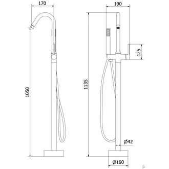 Free standing bathtub faucet bathtub mixer