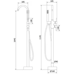 Free standing bathtub faucet bathtub mixer