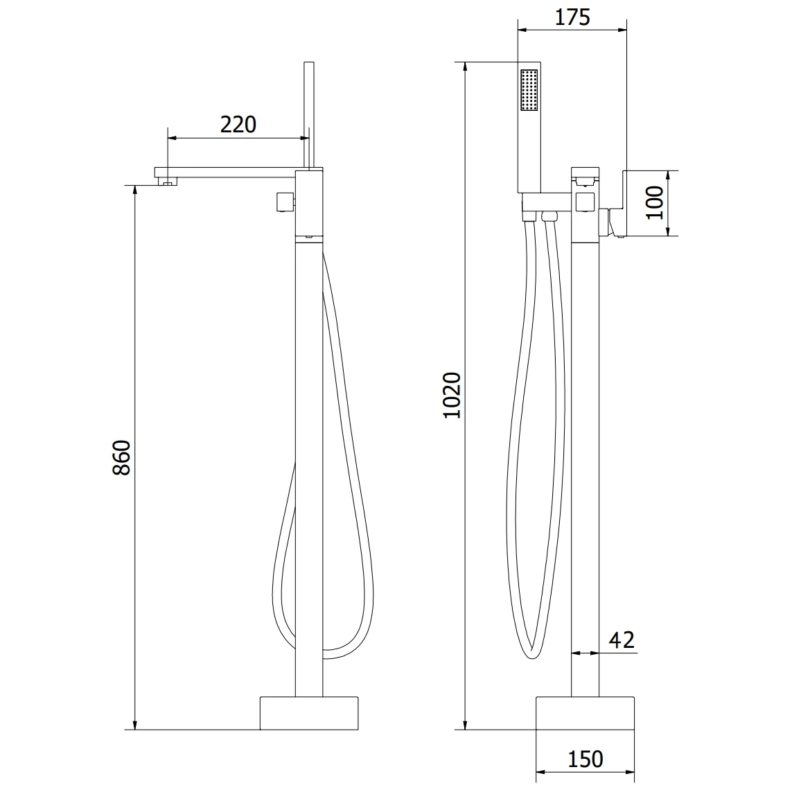 Free standing bathtub faucet bathtub mixer