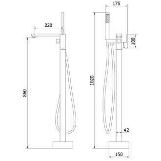Free standing bathtub faucet bathtub mixer