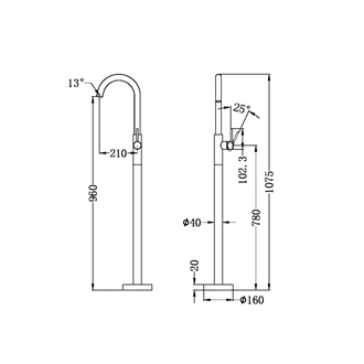 Free standing bathtub faucet bathtub mixer
