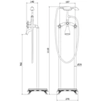 Free standing bathtub faucet bathtub mixer