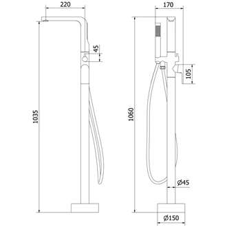 Free standing bathtub faucet bathtub mixer
