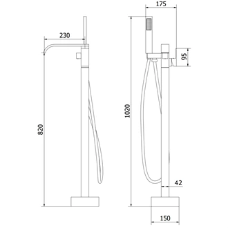 Free standing bathtub faucet bathtub mixer