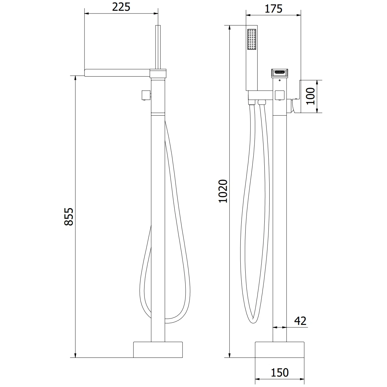 Free standing bathtub faucet bathtub mixer