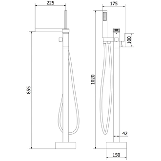 Free standing bathtub faucet bathtub mixer