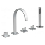 Deck mounted bathtub faucet bath shower and mixer