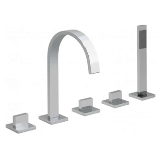 Deck mounted bathtub faucet bath shower and mixer