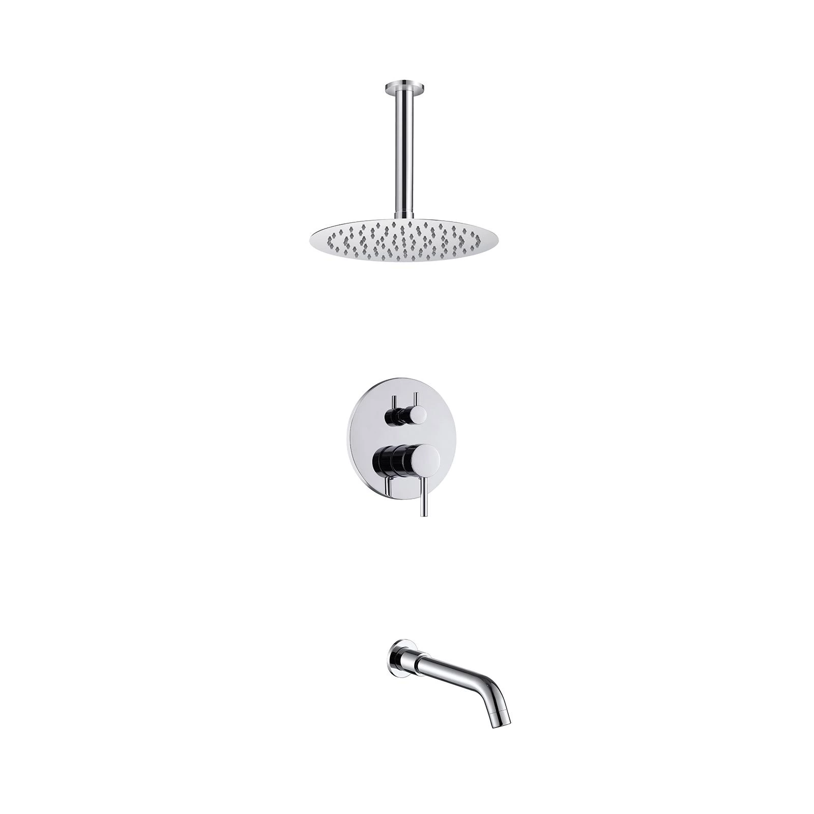 Concealed shower system shower and faucet set shower water softener