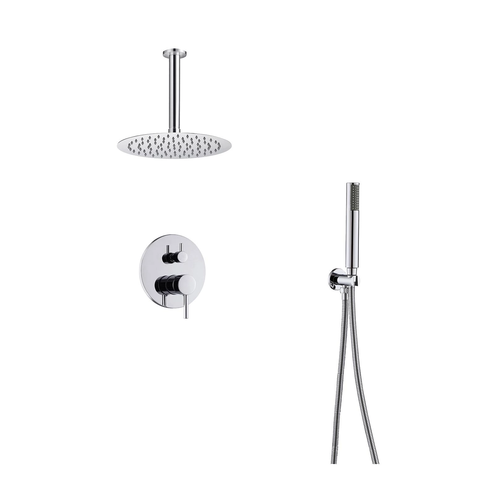 Ceiling mounted shower system Concealed shower set Chrome shower head