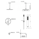 Ceiling mounted shower set mixer tap shower and bath tap sets