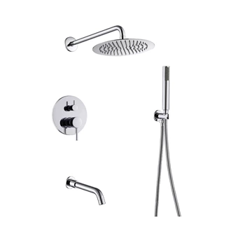 Concealed shower set Chrome shower head shower water softener