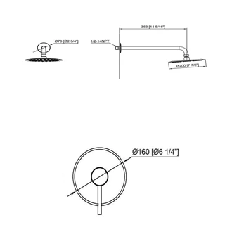 wall mounted shower system Concealed shower set rainfall
