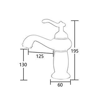 Brass Antique bathroom faucet hot and cold water tap