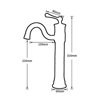 single handle bathroom faucet Antique basin faucet Brass