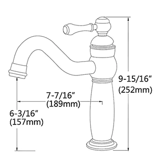 Brass Antique bathroom taps single hole bathroom faucet
