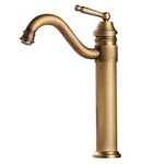 Antique Brass bathroom sink faucets single hole