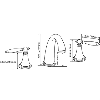 Widespread lavatory faucet Basin faucet bathroom taps