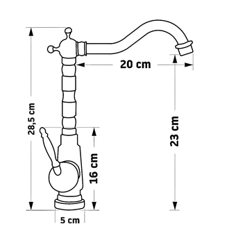 Manufacturer of Antique Brass, Single Handle, Deck Mount Kitchen Faucets
