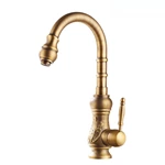 Brass Kitchen Faucet in Antique Brass, Single Handle, Deck Mount for Bulk Buyers
