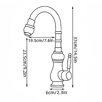 Brass Kitchen Faucet in Antique Brass, Single Handle, Deck Mount for Bulk Buyers