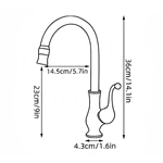 Hot and Cold Water Brass Kitchen Faucet, Antique Brass Finish, Single Handle, Deck Mount
